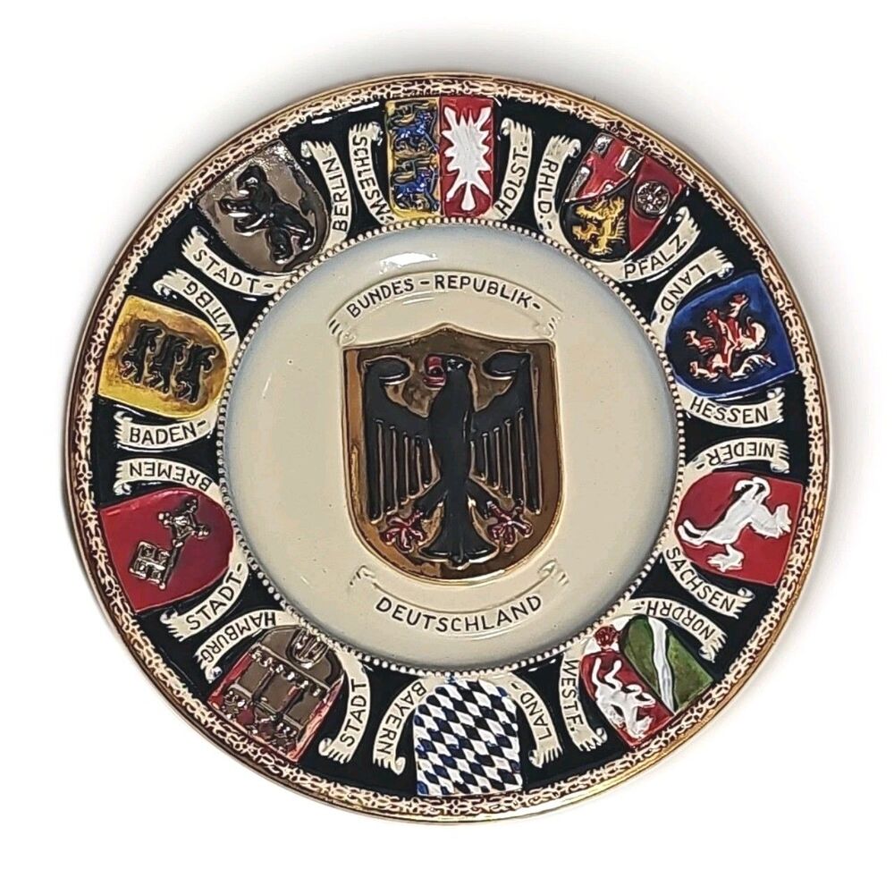 Vintage THEWALT Deutschland Bundes Republik Stoneware Plate RARE COLLECTIBLE #11